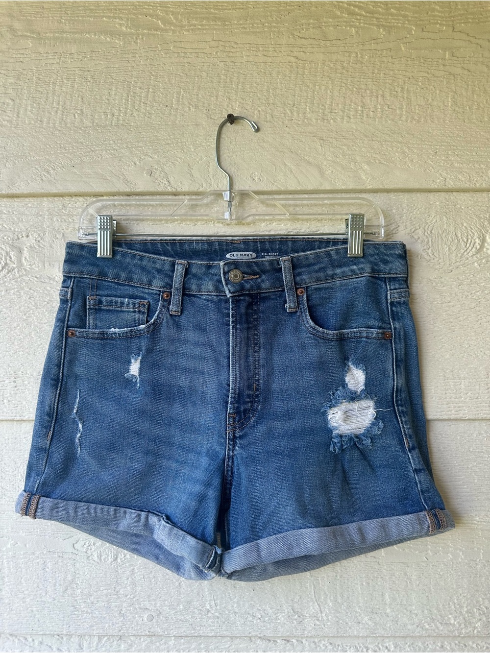 Old navy distressed high-rise denim shorts